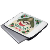 Merry Sloath Weihnachten Laptopschutzhülle (Vorne Knopf)