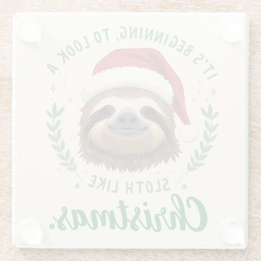 Merry Slothmas, Christmas Coaster Glasuntersetzer (Rückseite)