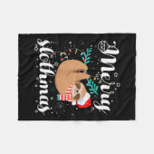 Merry Slothmas Christmas Pajama For Sloth Lovers  Fleecedecke (Vorderseite (Horizontal))