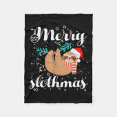 Merry Slothmas Christmas Pajama For Sloth Lovers Fleecedecke (Vorderseite)