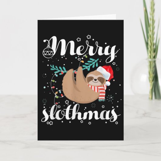 Merry Slothmas Christmas Pajama For Sloth Lovers  Karte (Vorderseite)