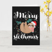 Merry Slothmas Christmas Pajama For Sloth Lovers  Karte (Gelbe Blume)