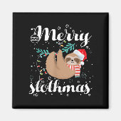 Merry Slothmas Christmas Pajama For Sloth Lovers Magnet (Vorne)