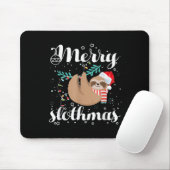 Merry Slothmas Christmas Pajama For Sloth Lovers Mousepad (Mit Mouse)