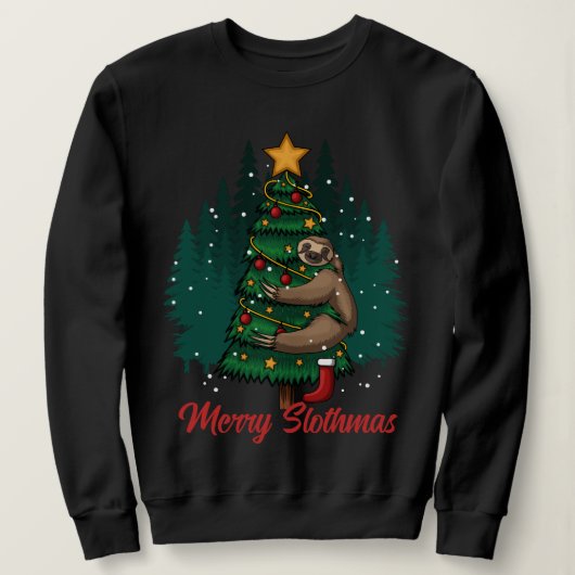 Merry Slothmas - Christmas Sloth Sweatshirt (Design vorne)