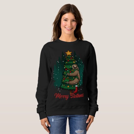 Merry Slothmas - Christmas Sloth Sweatshirt (Vorne ganz)