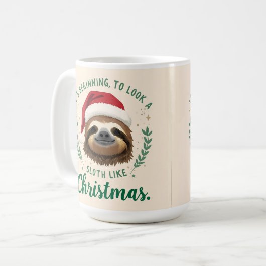 Merry Slothmas, Coffee Mug Kaffeetasse (Vorderseite Links)