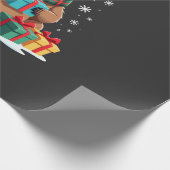 Merry Slothmas cute Christmas sloth Santa hat Xmas Geschenkpapier (Ecke)