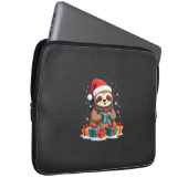Merry Slothmas cute Christmas sloth Santa hat Xmas Laptopschutzhülle (Vorne Rechts)
