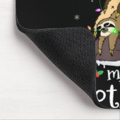 Merry Slothmas Cute Xmas Sloth Santa Hat Christmas Mousepad (Ecke)