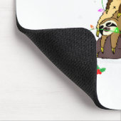 Merry Slothmas Cute Xmas Sloth Santa Hat Christmas Mousepad (Ecke)