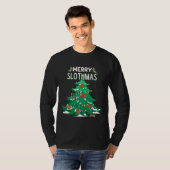 Merry Slothmas Funny Christmas Swea T-Shirt (Vorne ganz)