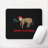 Merry Slothmas Funny Sloth Christmas Mousepad (Mit Mouse)