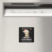 Merry Slothmas Funny Sloth Christmas Pun Magnet (In Situ (Geschirrspüler))