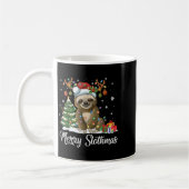 Merry Slothmas Funny Sloth Christmas Tree Lights X Kaffeetasse (Links)