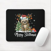 Merry Slothmas Funny Sloth Christmas Tree Lights X Mousepad (Mit Mouse)