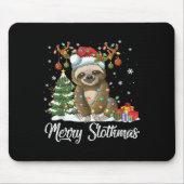 Merry Slothmas Funny Sloth Christmas Tree Lights X Mousepad (Vorne)