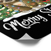 Merry Slothmas Funny Sloth Christmas Tree Lights X Poster (Ecke)