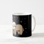 Merry Slothmas Funny Sloth für Weihnachtskaffee Mu Kaffeetasse (VorderseiteRechts)
