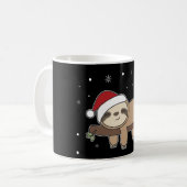 Merry Slothmas Funny Sloth für Weihnachtskaffee Mu Kaffeetasse (Vorderseite Links)