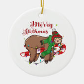 Merry Slothmas Keramik Ornament (Vorne)