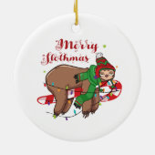 Merry Slothmas Keramik Ornament (Hinten)