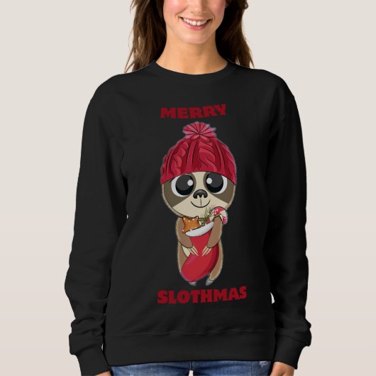 Merry Slothmas Long Sweatshirt (Vorderseite)