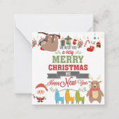 Merry Slothmas Mitteilungskarte (Rückseite)