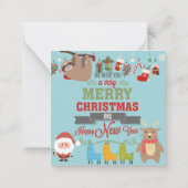 Merry Slothmas Mitteilungskarte (Rückseite)