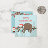 Merry Slothmas Mitteilungskarte (Vorderseite/Rückseite Beispiel)