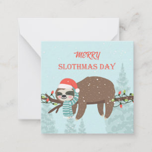 Merry Slothmas Mitteilungskarte