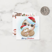 Merry Slothmas Mitteilungskarte (Vorderseite/Rückseite Beispiel)