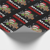 Merry Slothmas Muster Funny Christmas Wrapping Pa Geschenkpapier (Ecke)