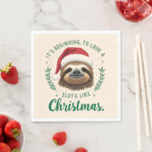 Merry Slothmas, Napkins Serviette (Beispiel)