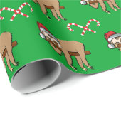 Merry Slothmas | Niedlicher Santa Claus Sloth Geschenkpapier (Rolleneckpunkt)