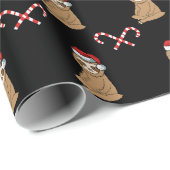 Merry Slothmas | Niedlicher Santa Claus Sloth Geschenkpapier (Rolleneckpunkt)