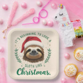 Merry Slothmas, Paper Plates Pappteller (Party)