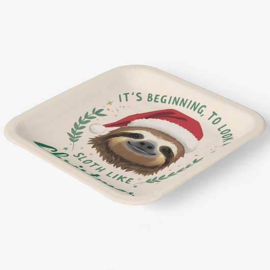 Merry Slothmas, Paper Plates Pappteller (Gewinkelt)