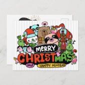 Merry Slothmas Postcard Postkarte (Vorne/Hinten)