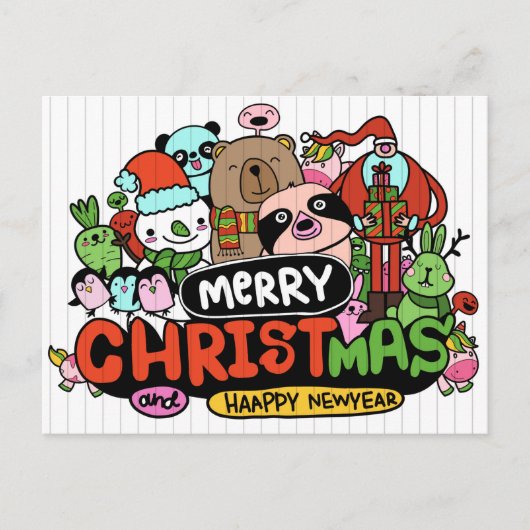 Merry Slothmas Postcard Postkarte (Vorderseite)