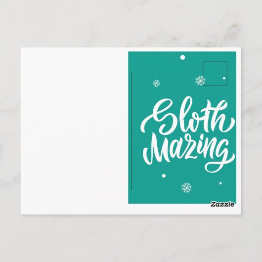 Merry Slothmas Postcard Postkarte (Rückseite)