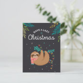 Merry Slothmas Postcard Postkarte (Stehend Vorderseite)