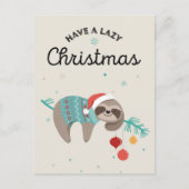Merry Slothmas Postcard Postkarte (Vorderseite)