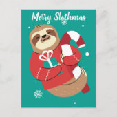 Merry Slothmas Postcard Postkarte (Vorderseite)