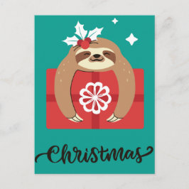Merry Slothmas Postcard Postkarte