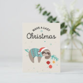 Merry Slothmas Postcard Postkarte (Stehend Vorderseite)