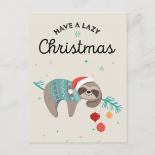 Merry Slothmas Postcard Postkarte