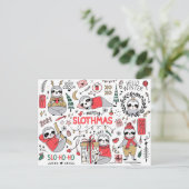 Merry Slothmas Postcard Postkarte (Stehend Vorderseite)