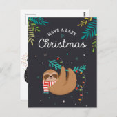 Merry Slothmas Postcard Postkarte (Vorne/Hinten)
