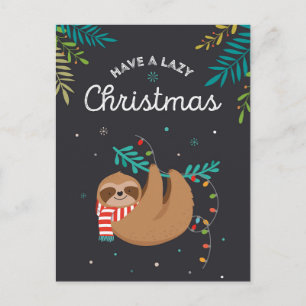 Merry Slothmas Postcard Postkarte